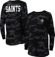 New Era Women's New Era Black New Orleans Saints Camo Long Sleeve T-Shirt