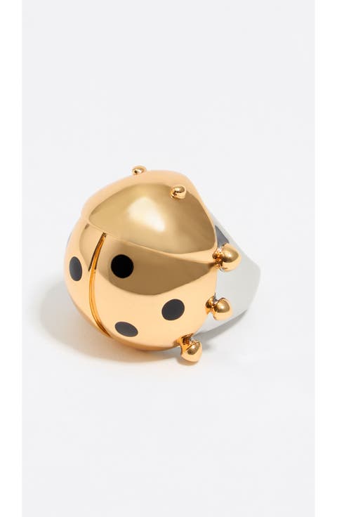 Two-Tone Ladybug Ring