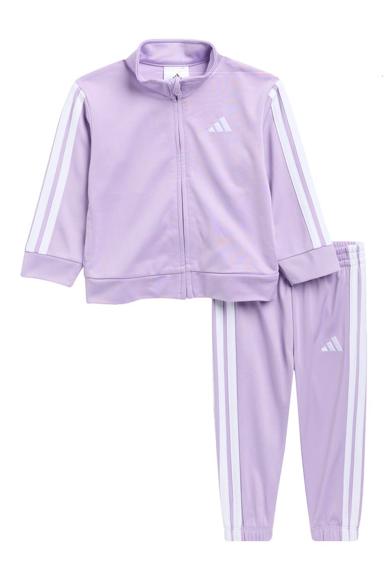 Kids' 3-Stripes Tricot Track Set, Main, color, POWDER PLUM
