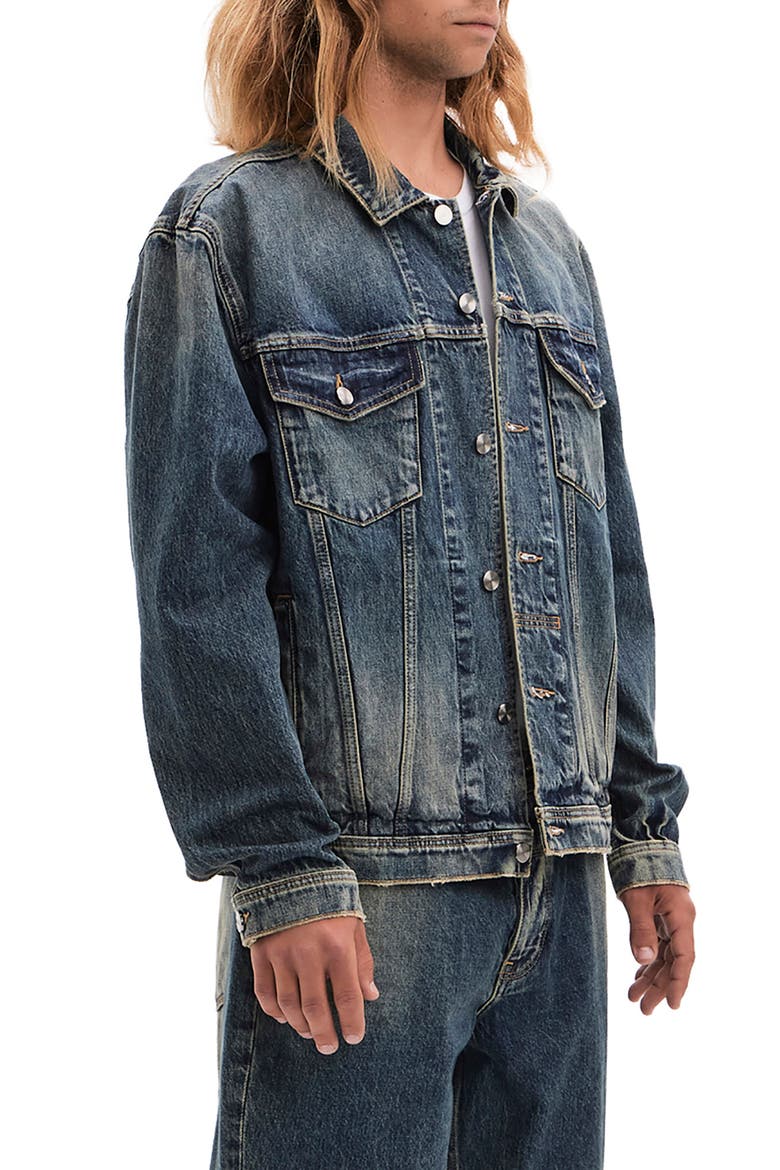 Denim Trucker Jacket, Alternate, color, MORETTI