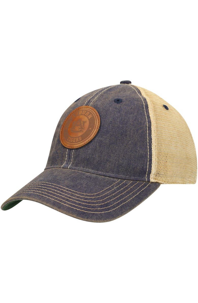 LEGACY ATHLETIC Men's Navy Auburn Tigers Target Old Favorite Trucker Snapback Hat, Main, color, 