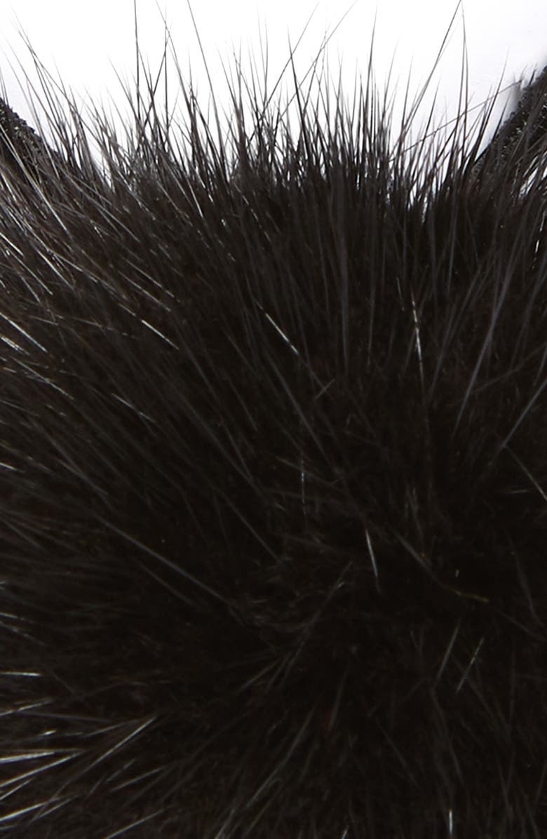 Alexandre de Paris Genuine Mink Pompom Ponytail Holder, Alternate, color,