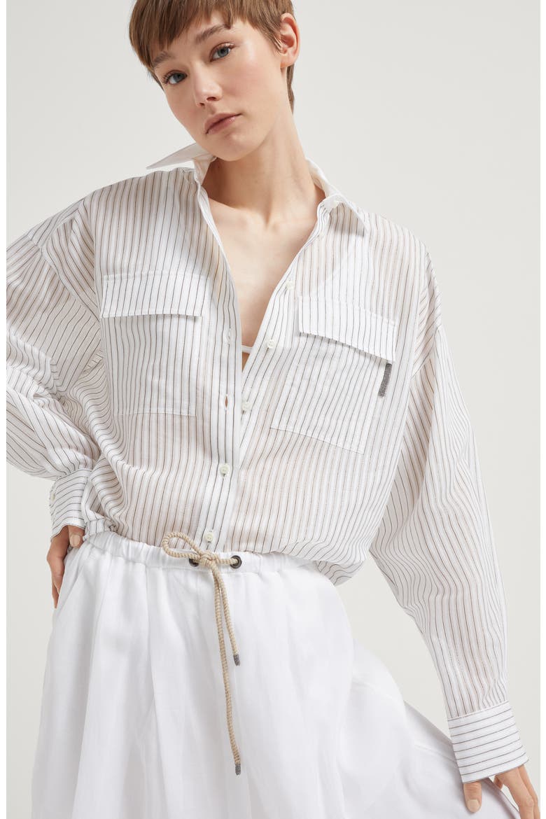 Organza shirt, Alternate, color, White