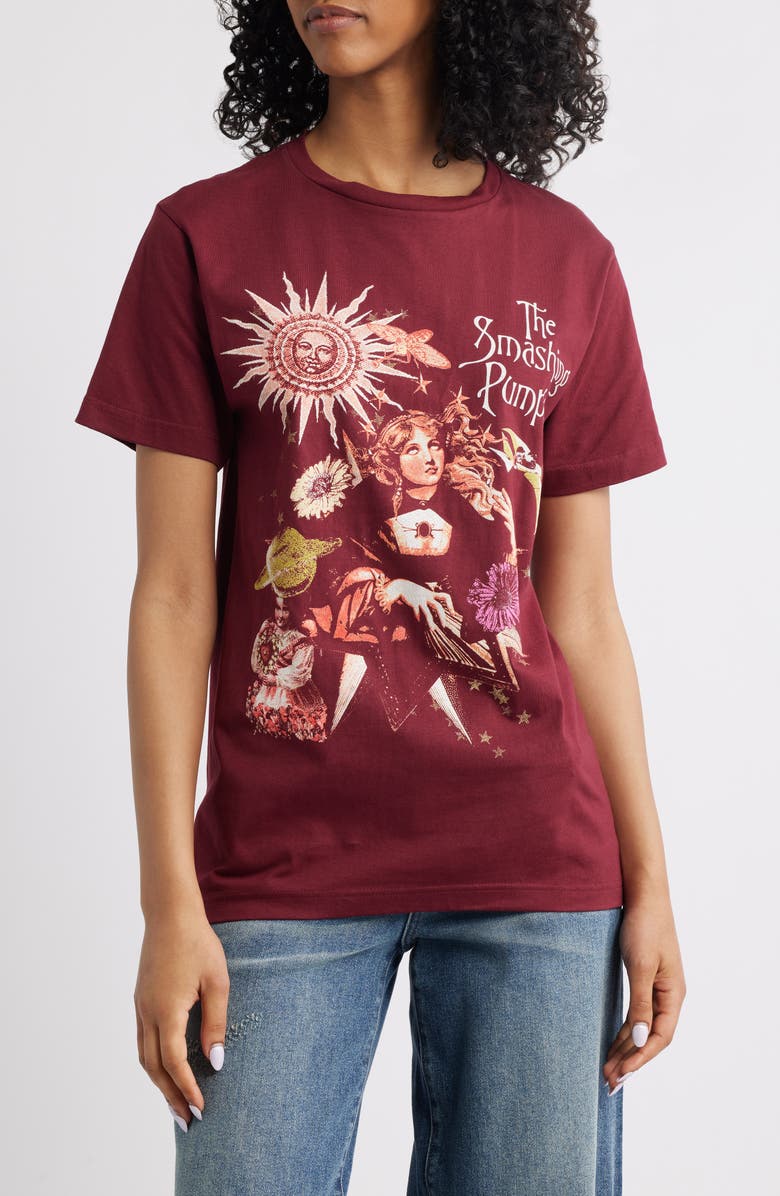 Merch Traffic The Smashing Pumpkins Graphic T-Shirt, Main, color, Maroon