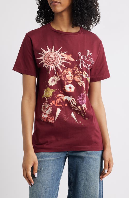 Merch Traffic The Smashing Pumpkins Graphic T-Shirt in Maroon 