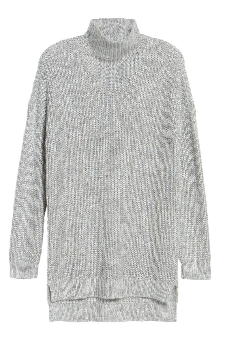 Rib Knit Sweater, Alternate, color, GREY HEATHER