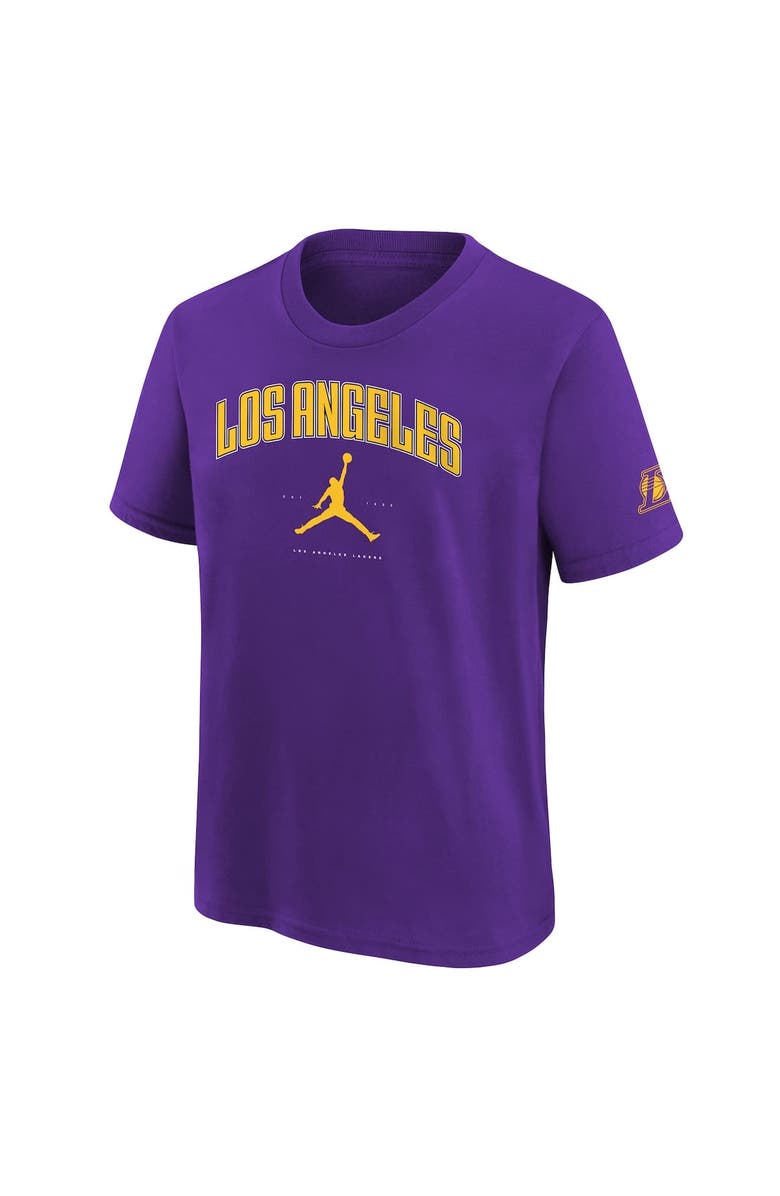 Jordan Brand Youth Jordan Brand Purple Los Angeles Lakers Essential Cities T-Shirt, Alternate, color, Purple