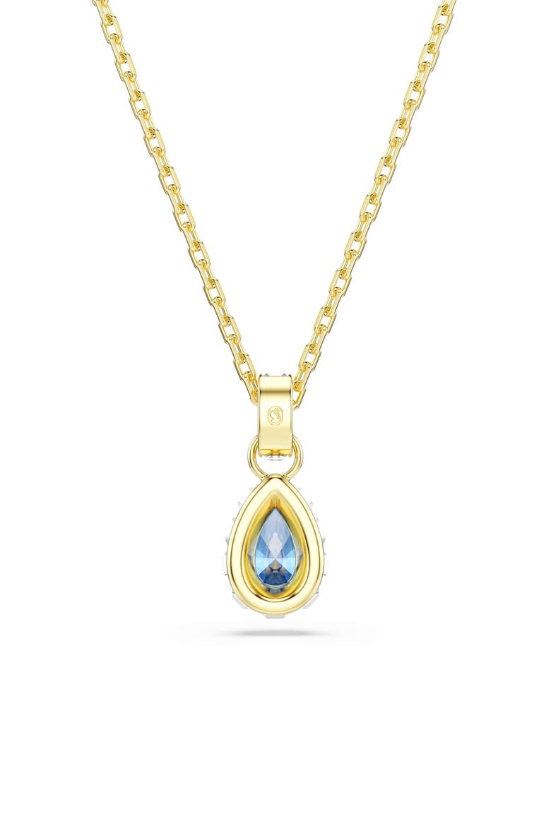 Chroma 23k Gold Plated Crystal & Cubic Zirconia Pendant Necklace, Alternate, color, BLUE WITH GOLD