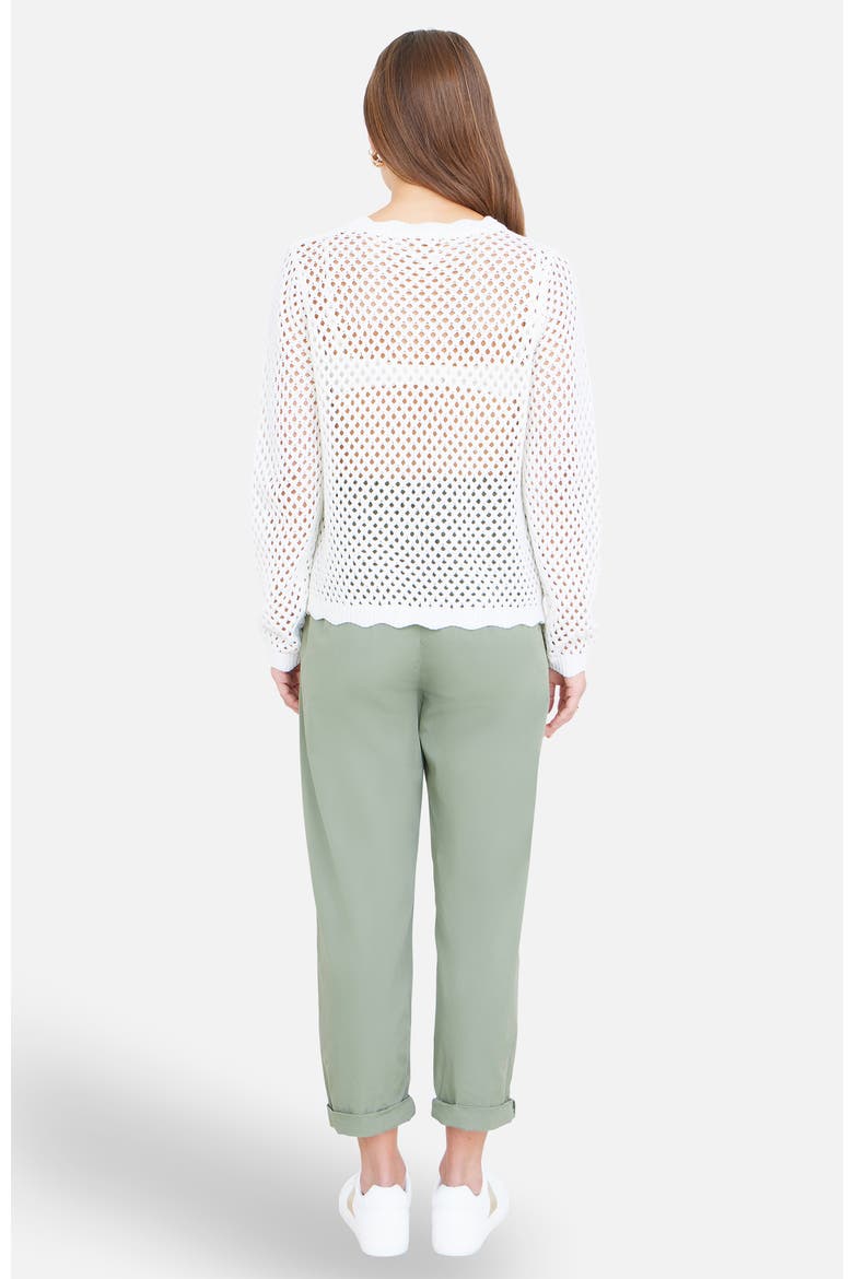 Flower Crochet Jumper, Alternate, color, White