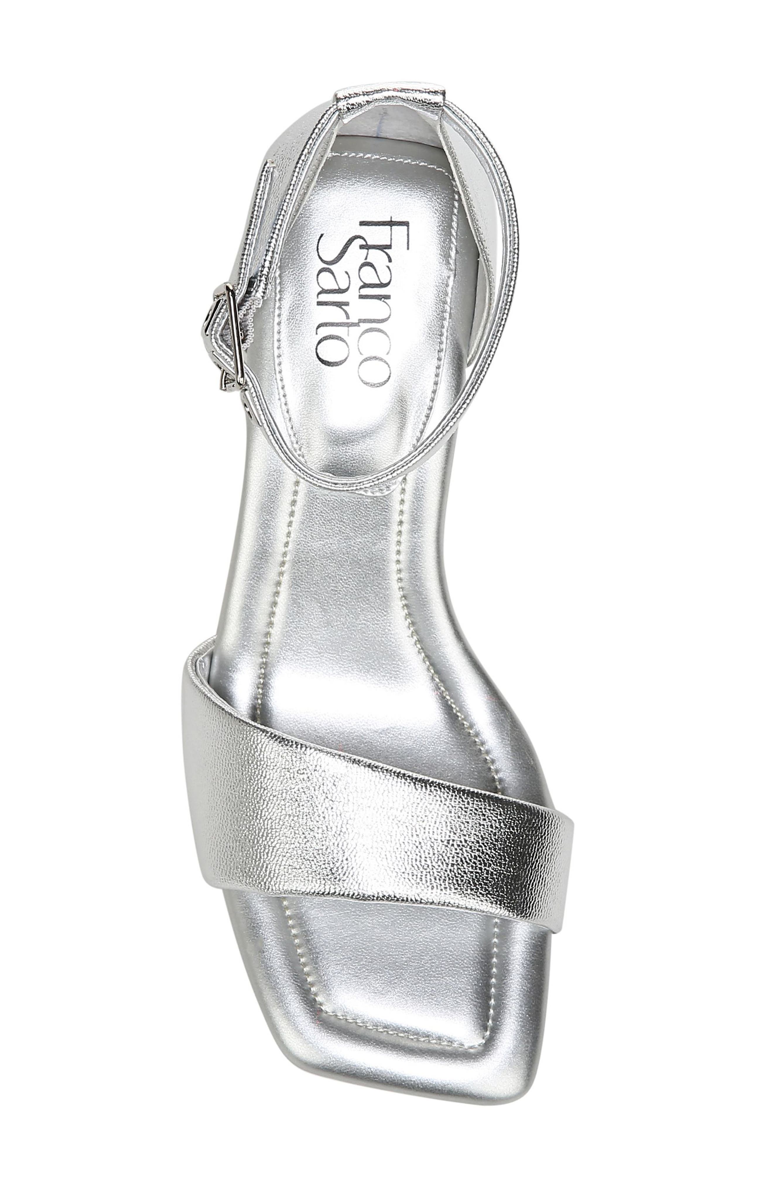 Bery Ankle Strap Sandal, Alternate, color, SILVER