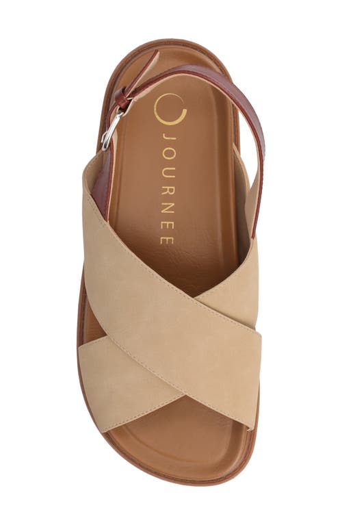 Journee Collection Marina Slingback Sandal In Taupe Marinna