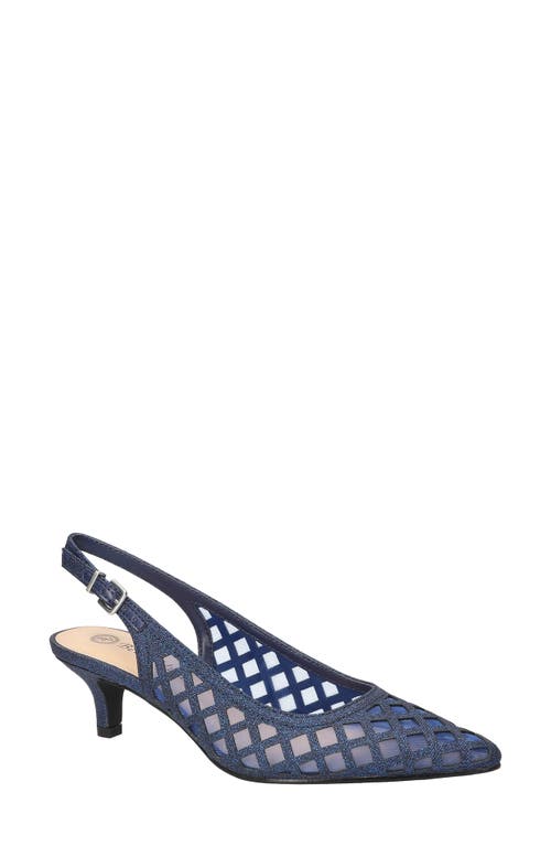 Bella Vita Noel Slingback Pointed Toe Pump In Blue