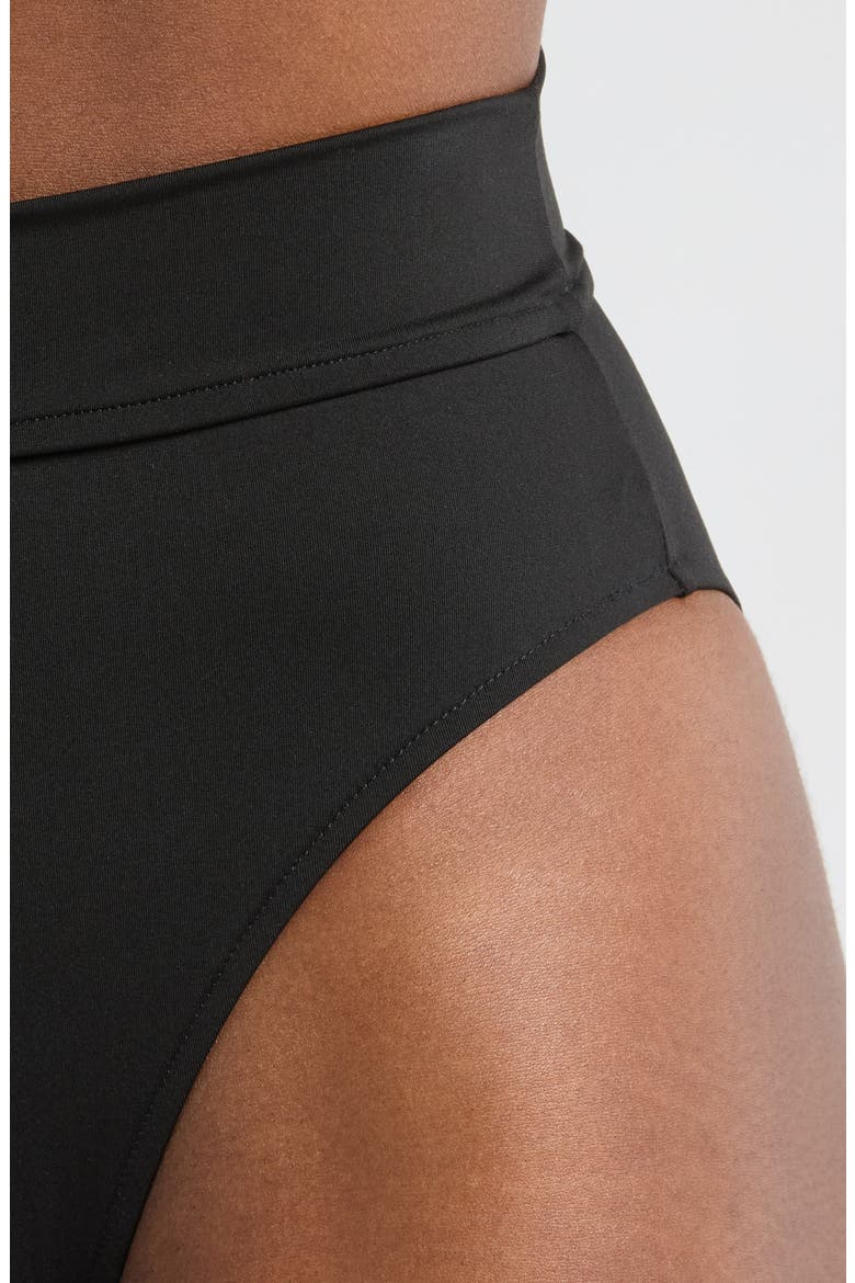 Joan High Waist Bikini Bottoms, Alternate, color, BLACK