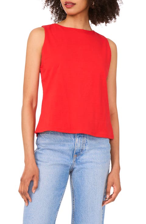 Boat Neck Tie Back Tank