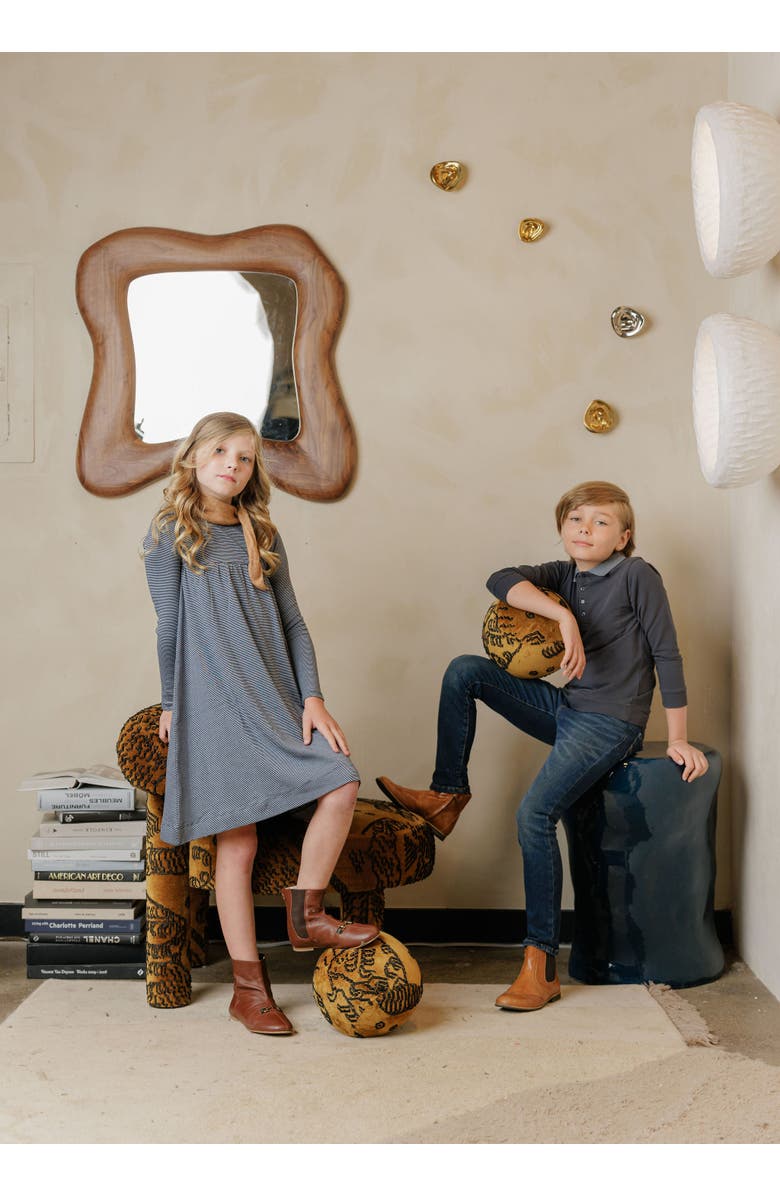 Ely's & Co. French Terry Autumn Kids Collection - Dress, Alternate, color, Navy