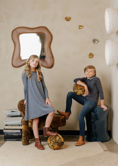 Ely's & Co. French Terry Autumn Kids Collection In Blue