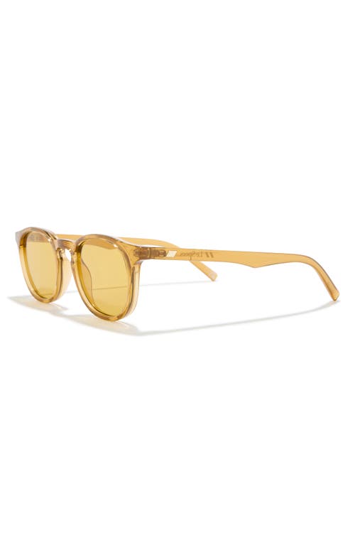 Le Specs Club Royale 48mm Round Sunglasses In Yellow