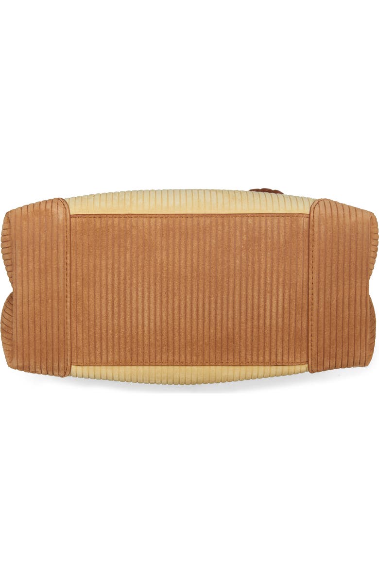 Bottega Veneta Small Andiamo Corduroy & Suede Top Handle Bag, Alternate, color, 9310 Butter/ Amber-Mb