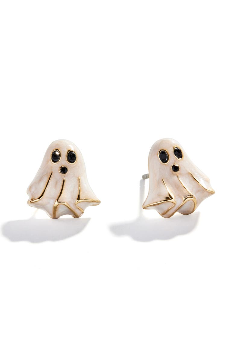 BaubleBar Jack & Boo Set of 2 Stud Earrings, Alternate, color, Orange