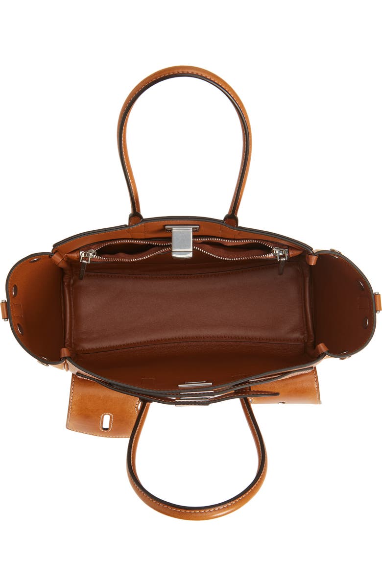 Balenciaga Mini Bel Air Leather Carry All Bag, Alternate, color, 2753 Light Brown