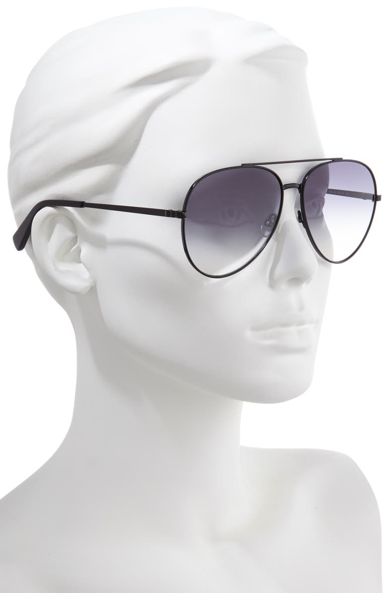 Rebecca Minkoff Stevie 63mm Oversize Gradient Aviator Sunglasses, Alternate, color,