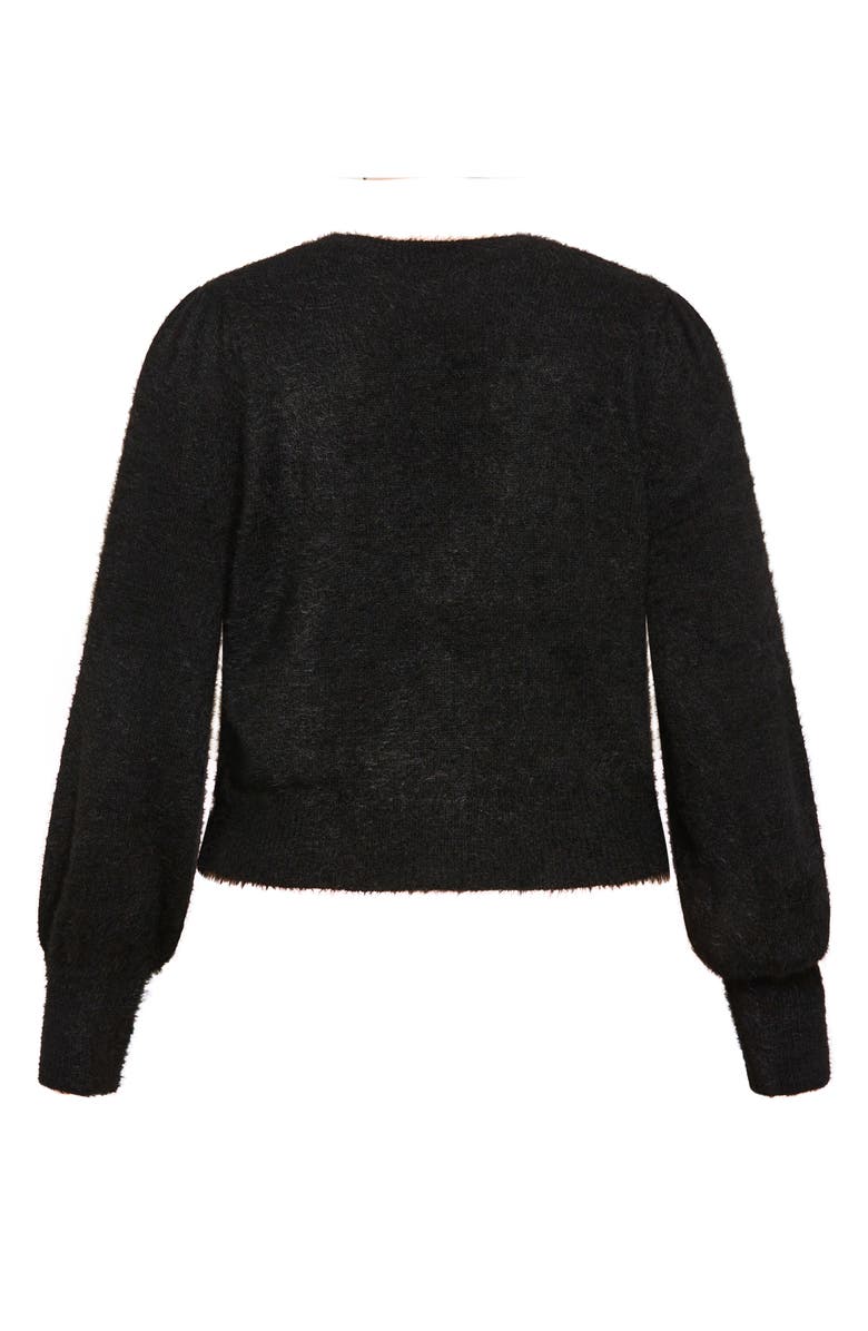 City Chic Marnie Cardigan, Alternate, color, Black