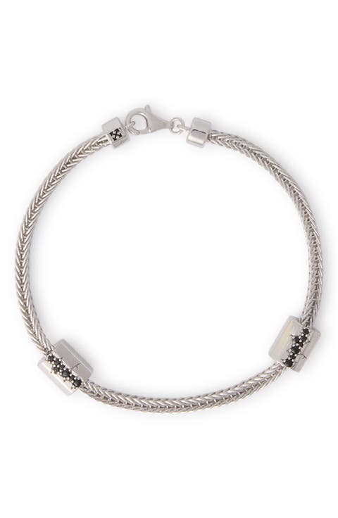Hex Nut Scatter Lab Grown Diamond Bracelet