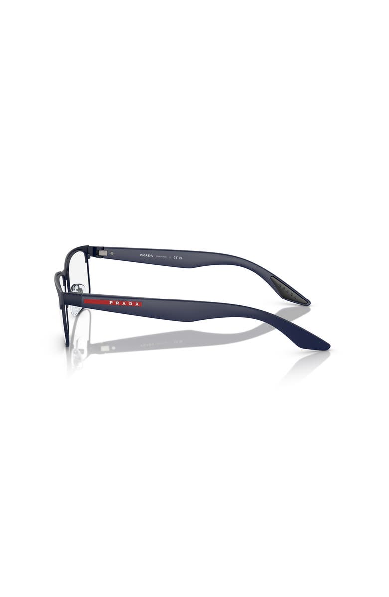 Prada Linea Rossa 54mm Rectangle optical glasses, Alternate, color, Blue
