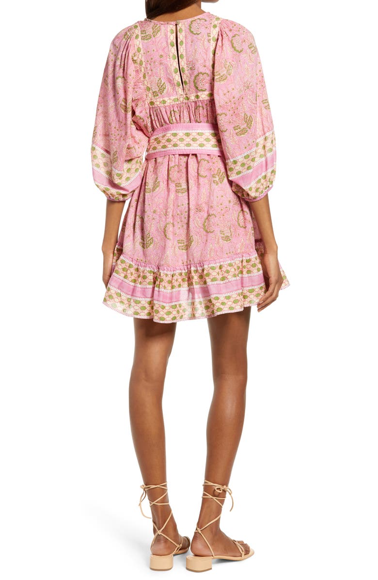 Cleobella Magdalena Print Minidress, Alternate, color, 