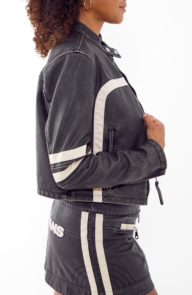 Iets Frans Crop Moto Jacket, Alternate, color, 