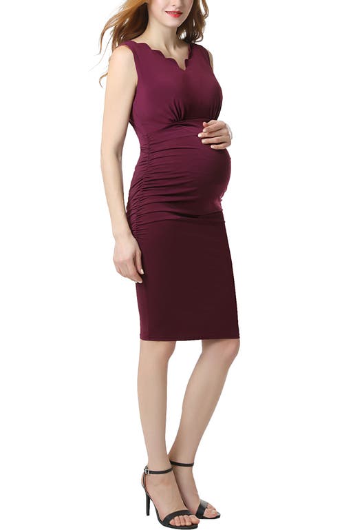 Kimi & Kai Talula Scalloped V-neck Maternity Sheath Dress