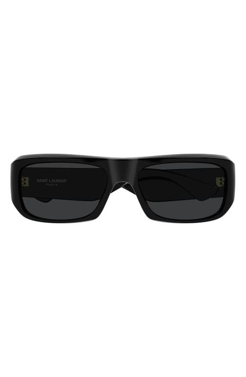SL 869 57mm Polarized Rectangular Sunglasses