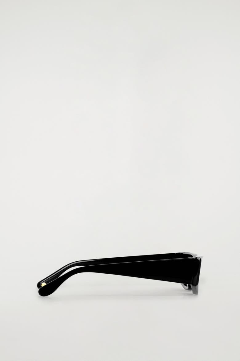 Slim Rectangular Sunglasses, Alternate, color, BLACK