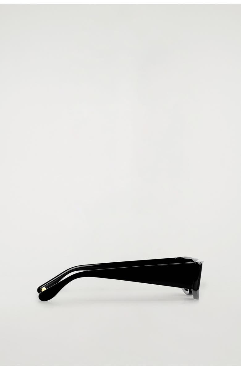 COS Slim Rectangular Sunglasses, Alternate, color, Black