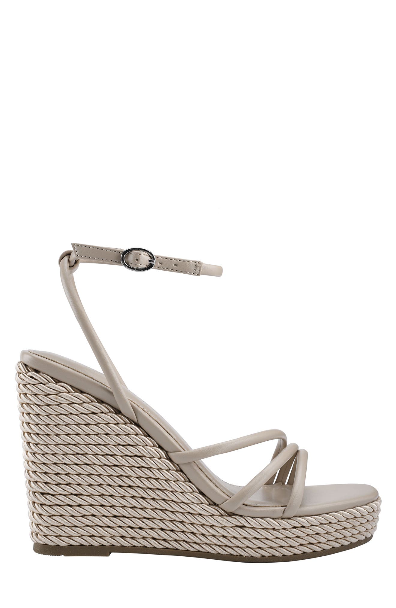 Zeki Ankle Strap Braided Wedge Sandal, Alternate, color, LATTE