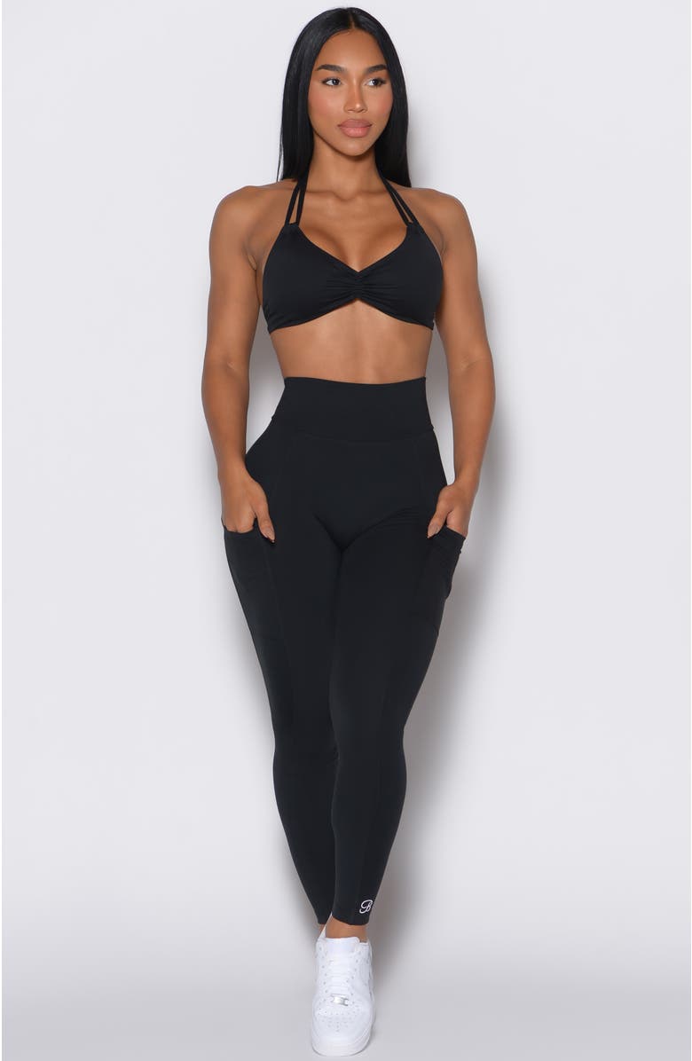 Bombshell Sportswear Butterfly Sports Bra, Alternate, color, Black