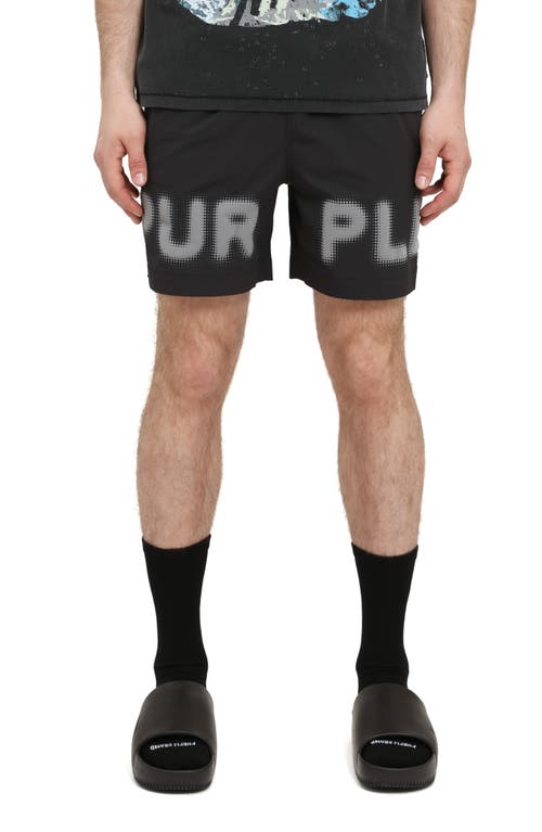 Purple Brand All Around Water Repellent Performance Shorts In Black