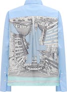 Callas Milano Sirene Rome Print Scarf-back Shirt