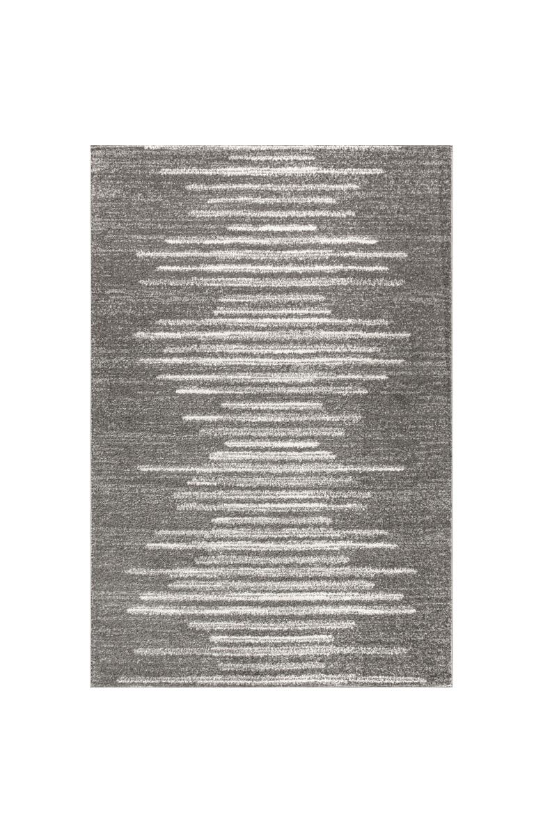 JONATHAN Y Aya Berber Stripe Geometric Area Rug, Main, color, Gray/Cream