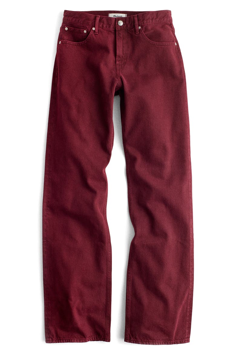 The Low Rise Loose Straight Leg Jeans, Alternate, color, SMOKED CLARET