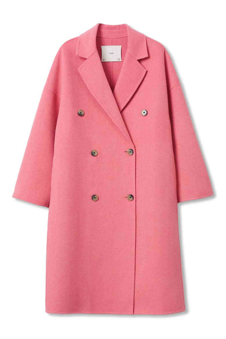 Wool Blend Coat, Alternate, color, PINK