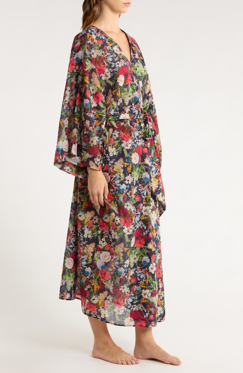 Papinelle Holly Floral Cotton Voile Maxi Robe, Alternate, color,