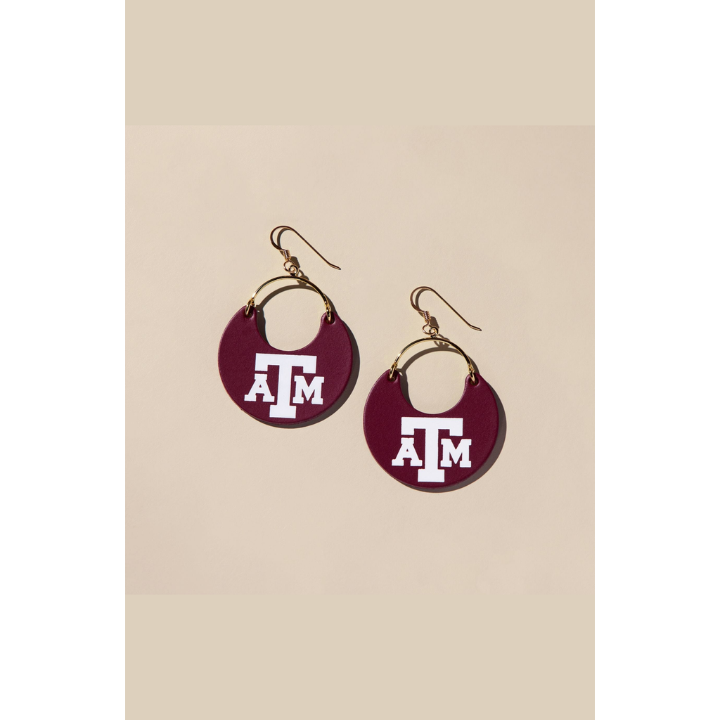 Nickel & Suede University Ninas Earrings In Silver