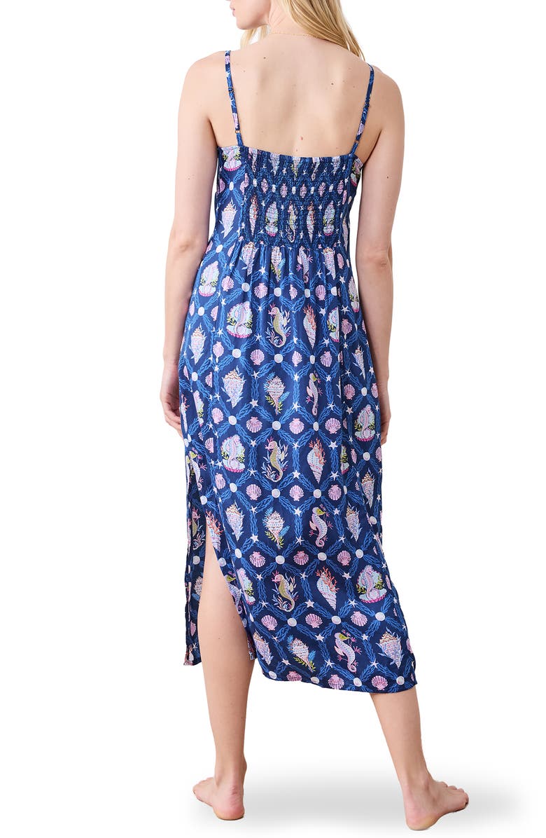 Printfresh Chic to Sleep Satin Nightgown, Alternate, color, Navy