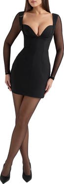 HOUSE OF CB Angelie Structured Long Sleeve Minidress