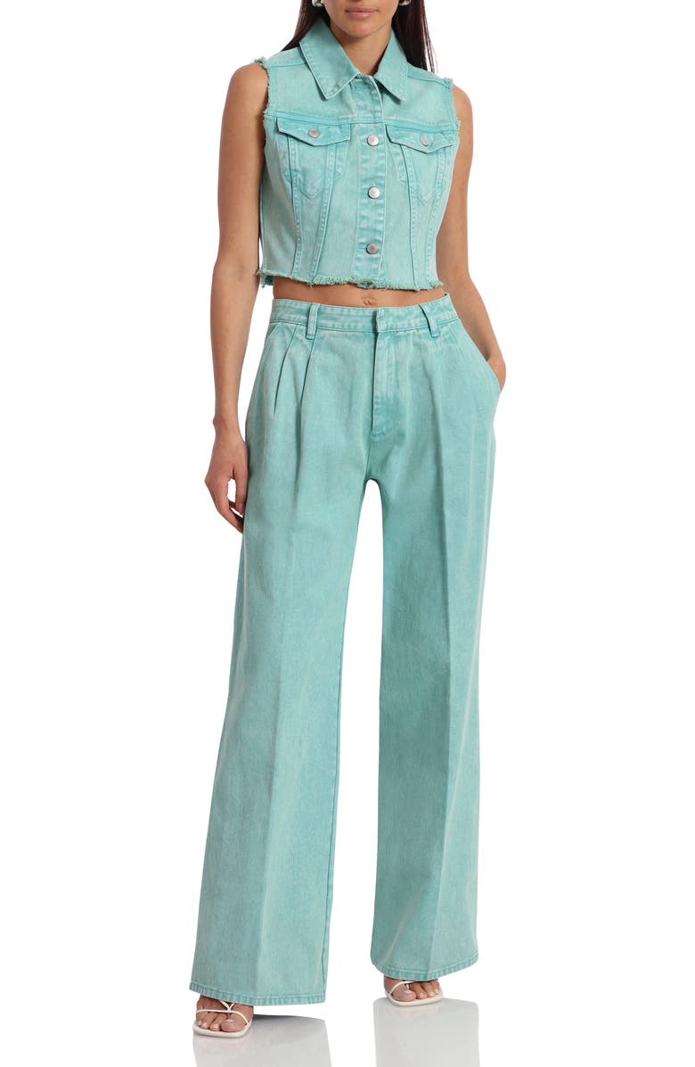Avec Les Filles High Waist Wide Leg Jeans, Alternate, color, 