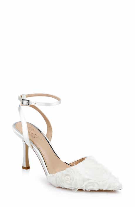 Jewel Badgley Mischka Shannon Pointed Toe Ankle Strap Pump