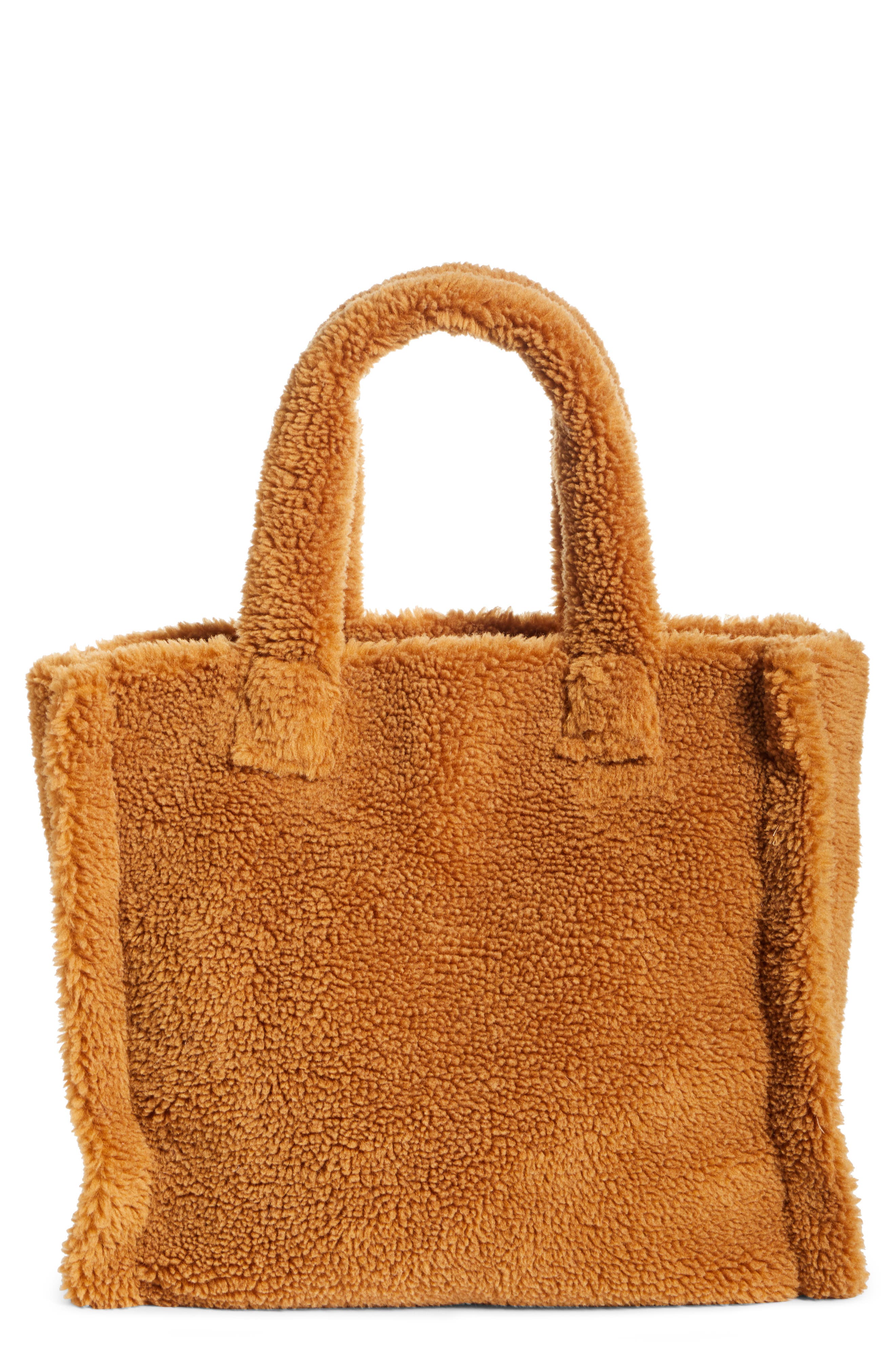 Stand Studio Medium Lolita Teddy Faux Fur Tote, Main, color, 