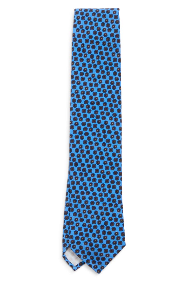 Floral Silk Tie, Main, color, SKY BLUE