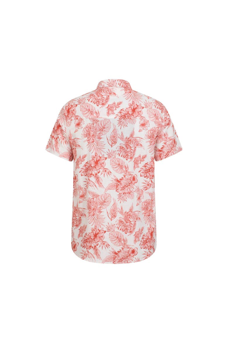 Tropical Leaves Shirt, Alternate, color, Rust and White
